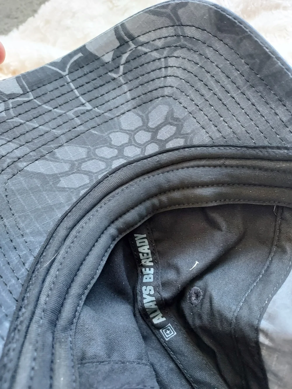 5.11 Tactical Black Kryptek-Pattern Flag Bearer Adjustable One Size Patch Cap